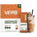 Verb Kofeina energii Bars Mocha Chip (26g, Pack of 16) 110- Calorie pyszne Low Sugar Energy Bar - Vegan gluten Free On- Go Snack z 80mg zielonej herbaty kofeiny, Tylko Real- Food Składniki