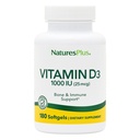 Natury Plus Witamina D3 (Cholecalciferol) - 1000 j, 180 Softgels - Nutritional Support for Healthy Bones & Immune System Support - Bioavailable Active Form - Gluten- Free - 180 Servings