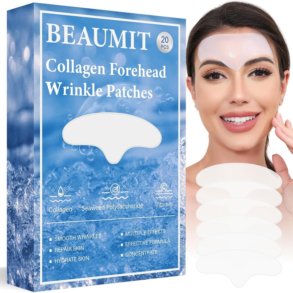 Okela Forehead Wrackle Patches W ciągu nocy 20 szt z Collagen, anty Wrackle Patches, Forehead Wrackles Leczenie urody