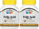 21. wiek 800 mcg tabletki kwasu foliowego, niesortowane, 180 liczenie (opakowanie po 2)