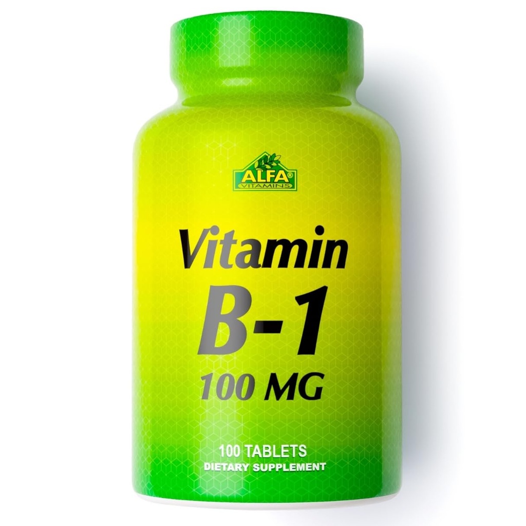 ALFA VITAMINS Vitamin B-1 100 Mg 100 Tablets. Thiamine