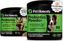 Probiotyki Paleta: Psy Probiotyki dla Biegunki i Kołęski Wsparcie Chews & Proszek z Digestive Enzymes for Gut Health (Kaczka 90 ct)