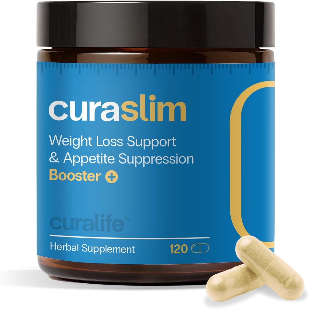 Curaslim Weight Loss Supplement Agrestive 124; 10 Naturalnych składników, Berberine, 5HTP, Chrom, Saffron Agregat 124; Apetite Suppressant, Metabolity Booster, Wsparcie energetyczne 124; 120 Kapsułki