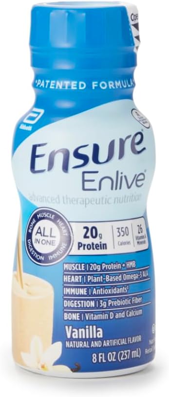 Zapewnienie Enlive Advanced Therapy Nutrition Shakes, Wanilia, 8oz Butelki, Przypadek 24
