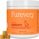 Longevity Dog Multivitamin 11- in-1 Codzienne Żucie Kurczak Aflavored z ziarnem lnianym, 60 Hrabia, Wspiera Hip i Joint Health, System immunologiczny, Skóra i płaszcz, Heart Health, Energia i Witalność