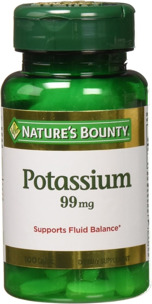 Naturalny Glukonian potasu Bounty 300 Cappets (3 X 100 Butelki Count)