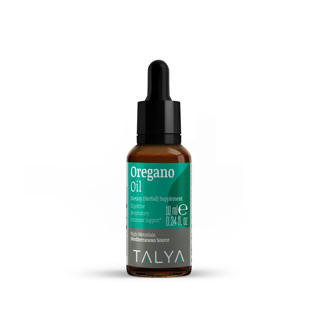 TALYA Oregano Oil 0,34 fl.oz Nex124; Oil of Oregano Liquid Nex124; Immune Support, High Carvacrol, Digestive Health Next 124; Non-GMO Nex124; Vegan Nex124; Mediterranean Oregano