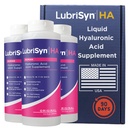 Lubrisyn Hyaluronic Acid Joint Supplement - Liquid HA Formula for Human - Promotes Joint Support, Mobilność, Elastyczność, Hydration & Healthy Function for Men & Women - Original 3 x 11.5oz
