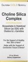 California Gold Nutrition Choline Silica Complex, Biodostępny i stabilizowany krzemionka z Choline & L- Carnitine, 2 fl oz (59 ml)