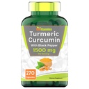 tnwitaminy Kurkumina Turmerowa Kapsułki z czarnym pieprzem 124; 1500 MG - 270 Kapsułek 124; Rozmiar luzem - 3 Miesięczne dostawy!