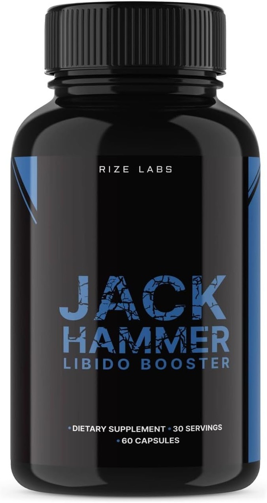 Jack Hammer Libido Booster for Men, Jack Hammer Libido Booster Supplement, Jack Hammer Libido Booster Powerful All Natural Formula do poprawy wydajności, Jackhammer Recenzje (60 kapsułki)