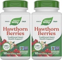 Herbal Hawthorn Berries, Tradycyjne wsparcie zdrowia serca *, 100 Kapsułki wegańskie (Opakowanie może Vary) (Opakowanie 2)