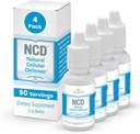 Waiora Natural Cellular Defense (NCD) Liquid Zeolite Drops, Clinoptilolite for Men & Women - Suplement do immunologicznego, Zdrowego Gut Support, Cleanse, pH Balance (0.5oz Butelka, 4 Ct - 360 serv)
