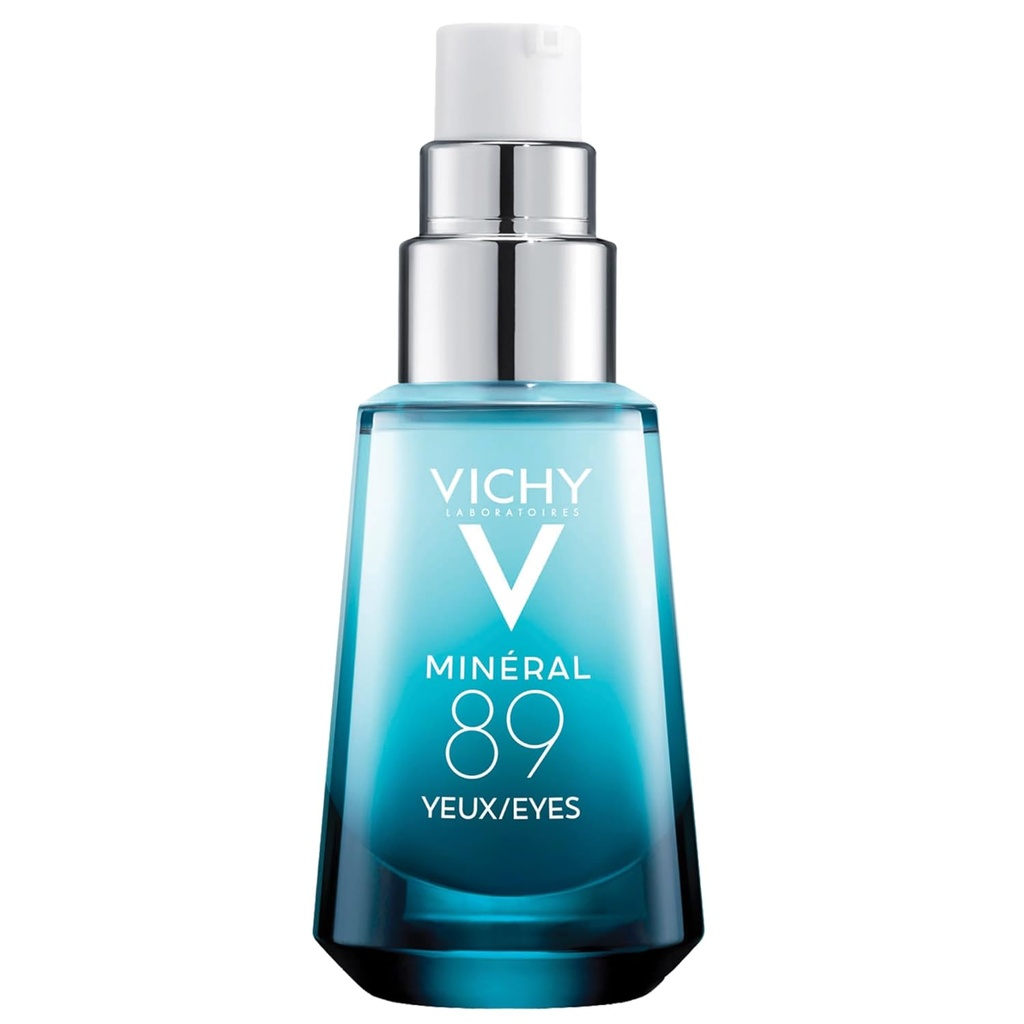 Vichy Mineral 89 Surowica do oczu, Kwas hialuronowy i krem kofeinowy, pod kremem do oczu dla ciemnych kręgów, Nawadnianie i Puffness Reducer, Ophthalmologist Tested