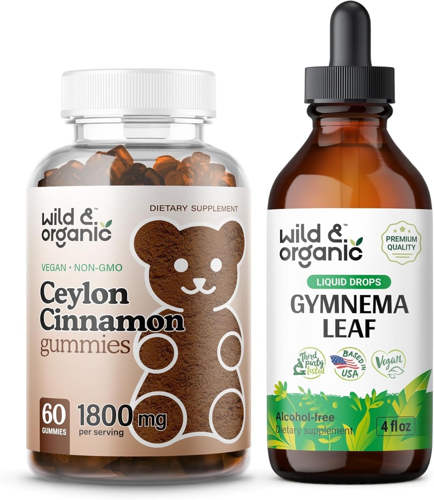 Dzikie i organiczne Ceylon Cynamonowe Gumiaki i Gymnema nalewka
