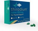 Tirodium - Suplement wsparcia dla tarczycy - 100mcg jodu (jodan sodu) - 30 Kapsułek Soft- żel do zwiększonego wchłaniania - Bezglutenowy, Bezmleczny, Bezcukrowy, Niezmodyfikowany genetycznie
