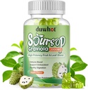Soursop Gummies 2000MG, Soursop Leaf & Fruit Extract dla dorosłych, Soursop Fruits w / Vitaminc C for Immune Support, Antioksydant and Digestive Aid, Vegan, 60 Counts