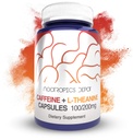 Nootropics Depot Kofeina i L- Theanine Kapsułki 124; 60 Pigułki 124; Zawiera 100mg kofeiny i 200mg L- Theanine 124; Natural Supplement Supplement 124; Energy Booster 124; Mental Focus + Alertency 124; Kawa alternatywna