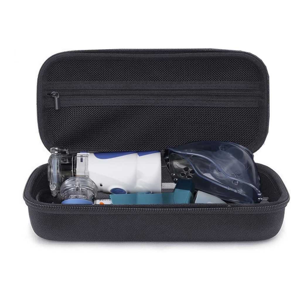 Przenośna torba organizująca podróż dla Astmy Inhaler, Spacer Inhaler dla dzieci i dorosłych, Maski, Astma posiadacza Inhaler, Przenośna Maszyna Inhaler Nebulizer, Pocket Fits Leki alergiczne