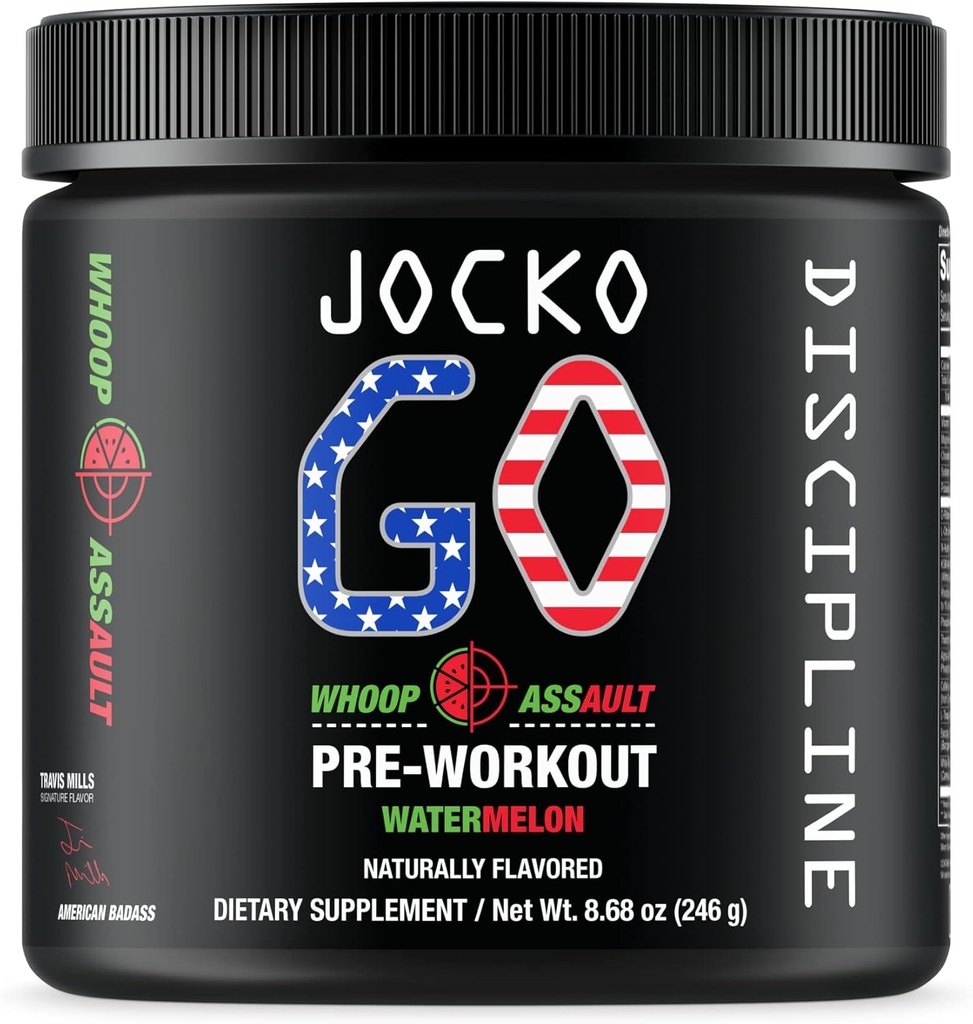 Jocko Paliwo Wstępny trening proszku z L- Citrulline, Nootropic & Kofeina dla Endurance & Stamina - Keto, Niskie mieszanka cukru dla biegania na odległość, Jazda na rowerze, Jiu Jitsu - 30 Sług (Arbuz)