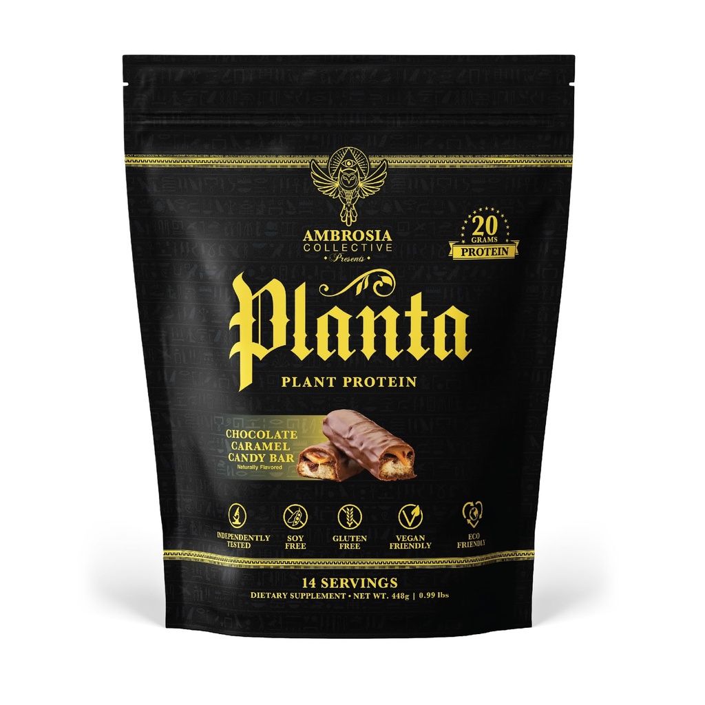 Ambrosia Planta - Premium Plant- Protein based 124; Vegan & Keto Friendly & 124; Smakosze bez kwitnienia lub stomach Usset 124; Gluten & Soy Wolny 124; Nie Dodano cukru 124; 14 Sługi 124; (Candy Bar)
