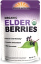USDA Organic Suszone Elderberry - Cały europejski Elderberry, Odpowiednio Dzikie Wykonane, Idealny do herbaty, Syropy i więcej - Sambucas Nigra - 1 funt (Certified Organic)