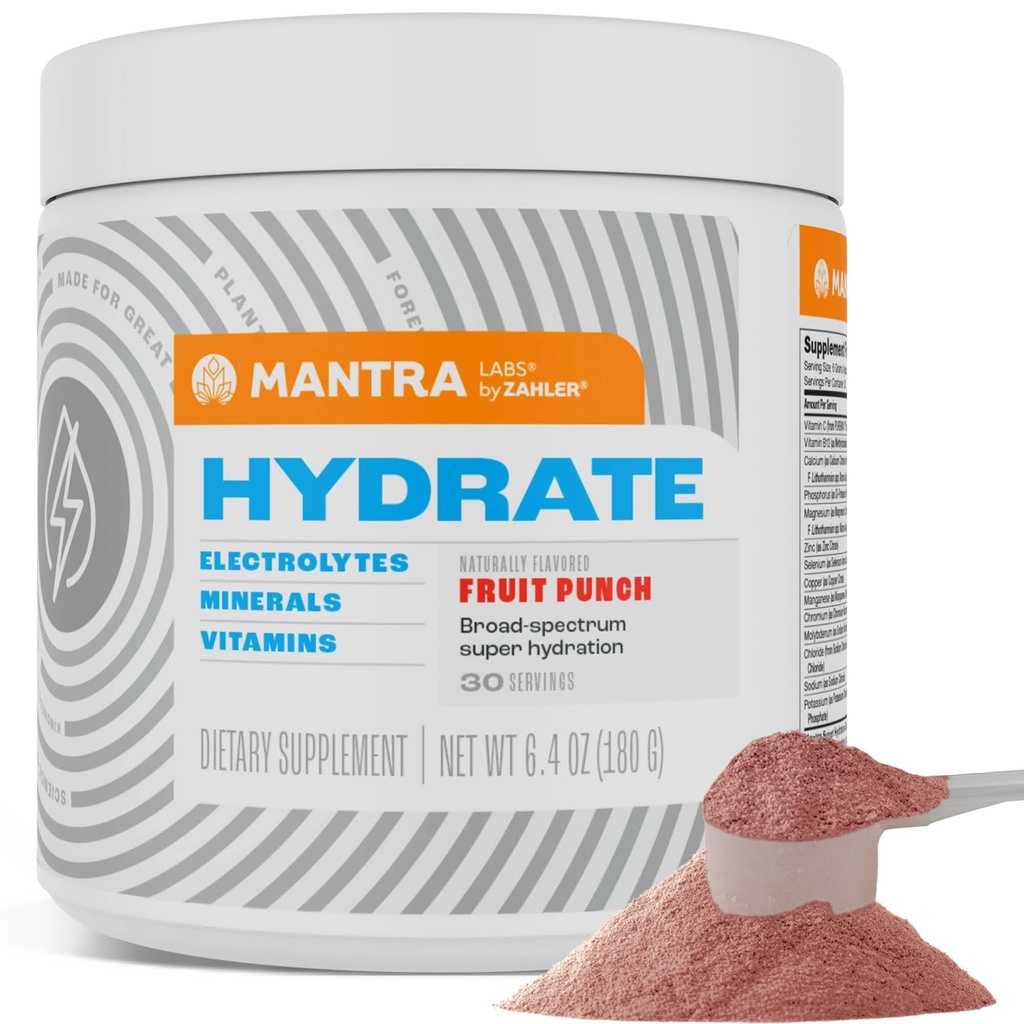 Zahler Mantra Game- Zmiana, Greate- Degustacja, Sugar-Free Hydration Supplement, Fruit Punch Flavored, 30 Służenia.
