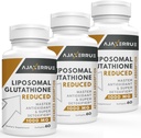 1400 mg Glutationu liposomalnego, Superior Absorption Complex Zmniejszona suplement glutationu z witaminą C, Kwas hialuronowy, Główny przeciwutleniacz do detox wątroby, Mózg, Skóra