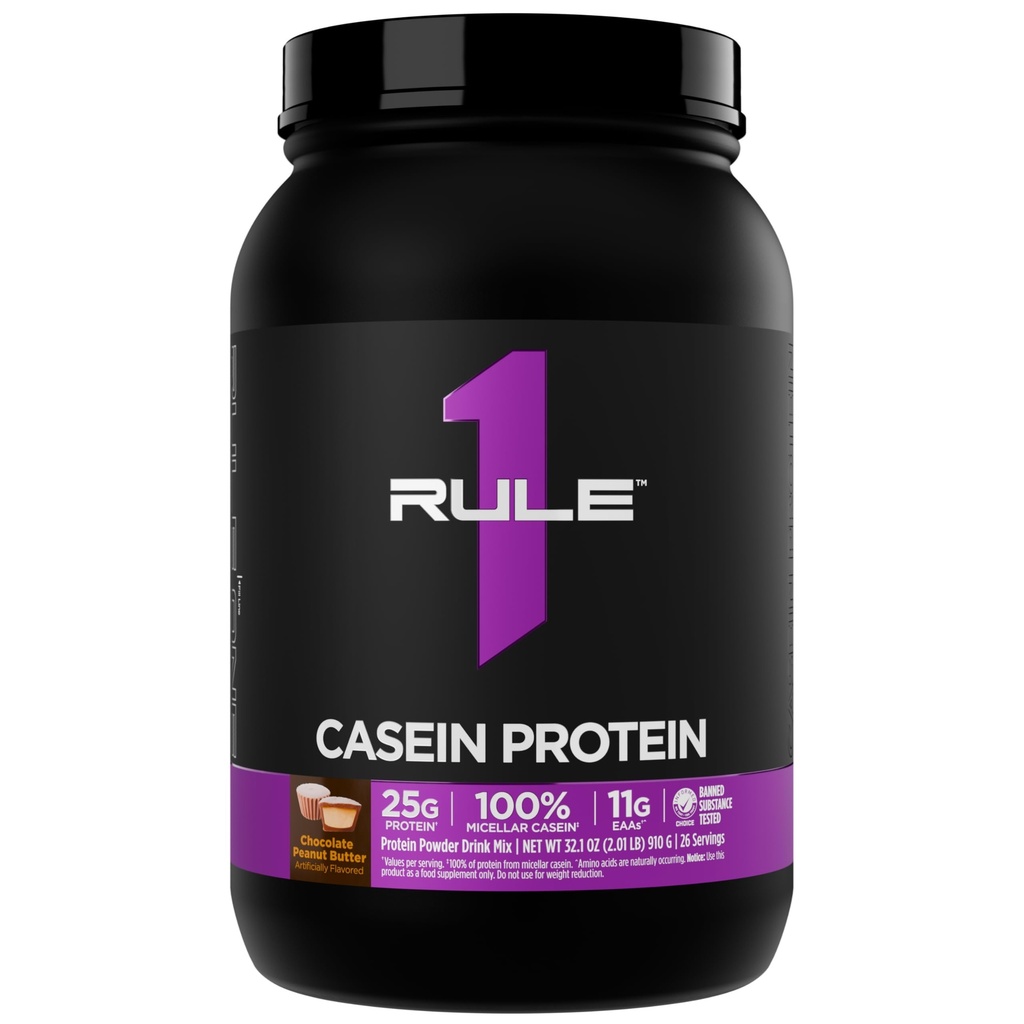 Artykuł 1 Białko kazeiny - 25g Białko i 11g EAA na serwowanie z Slow-Release Micellar Casein do odzyskiwania w ciągu nocy i trwałej dostawy między posiłkami (2 funty, czekoladowe masło orzechowe)