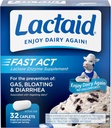 Lactaid Fast Act Laktoza Nietolerancja Kapsułki ulgowe z enzym Lactase, 32 opakowania podróżne po 1 - ct.