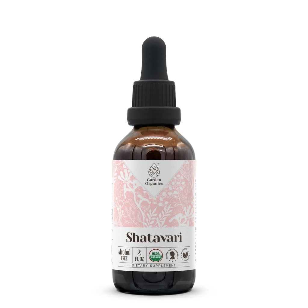 Shatavari USDA Organic Alcohol-Free Extract Agregat 124; Suplement diety, Wysoka potencja nalewka 124; Natural Certified Organic Shatavari (Asparagus racemosus) Suszony korzeń (2 oz)