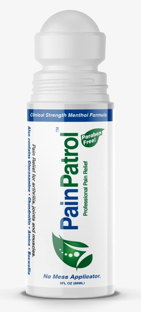 PainPatrol, żel przeciwbólowy, żel chłodzący w 8,5% Menthol, 3 oz Roll- on na ból mięśni, stawów i ból pleców, Analgesic tematyczny, szybkie aktorstwo, długotrwały ból Reliever Cream (3 OZ)