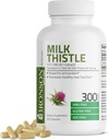 Bronson Milk Thistle 1000 MG Silybum Marianum Antyoksydant & Liver Health Support - Non- GMO, 300 kapsułki
