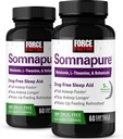 SOMNAPURE FACTOR Somnapure Softgels 2-Pack Sleep Aid to Fall Asleep szybciej, Stay ASleep Longer, Budzenie się Odświeżony, Sen Pomoc dla dorosłych z Melatonin, Ashwagandha, Valerian Root, 120 Softgels