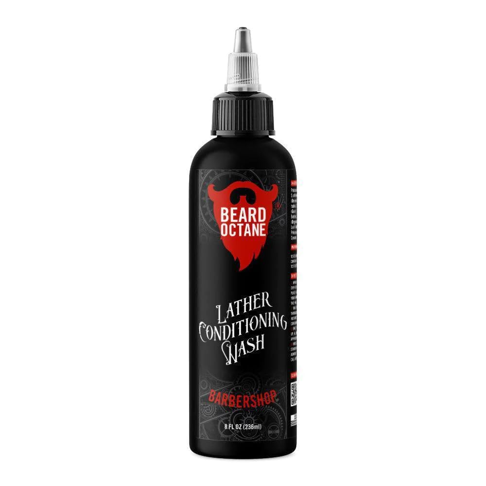 Beard Octane: Barbershop Beard Wash - 8oz Beard Shampoo - Czyści i nawilża Beards w / Shea Butter - miękkie Beards - Made in USA