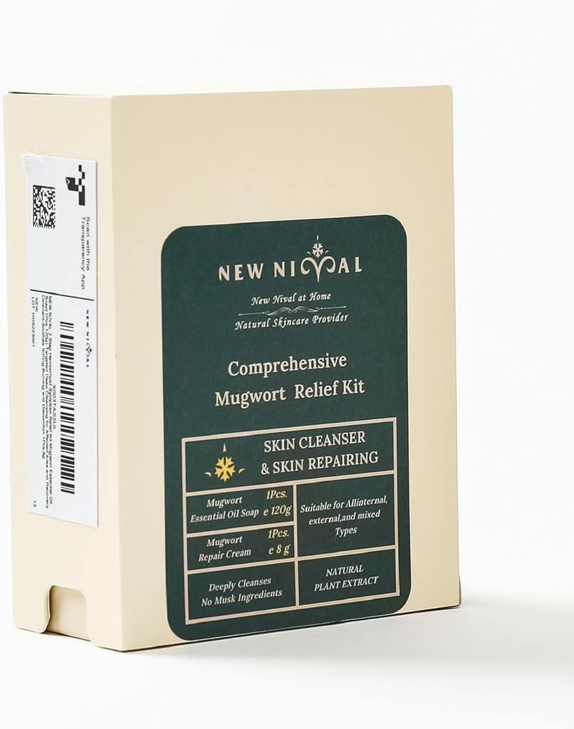 2 Krok Hemorrhoid Symptom Relief Kit.Mugwort Essential Oil Soap (1Pcs, 120g) -ukierunkowane głębokie czyszczenie dla dotkniętego obszaru, i Ointment- łagodzi swędzenie, spalanie i Discourt.1Pcs, 8g.