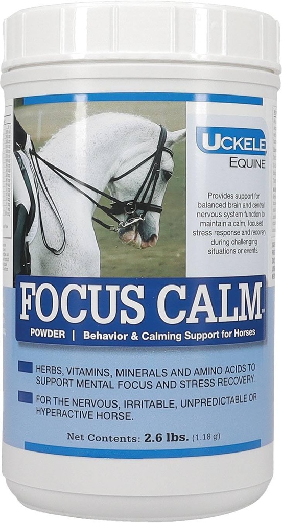 Uckele Focus Calm Horse Supplement - Suplement do uspokajania i zachowania koni - Witamina Equine & Suplement mineralny - 2,6 funta (lb)