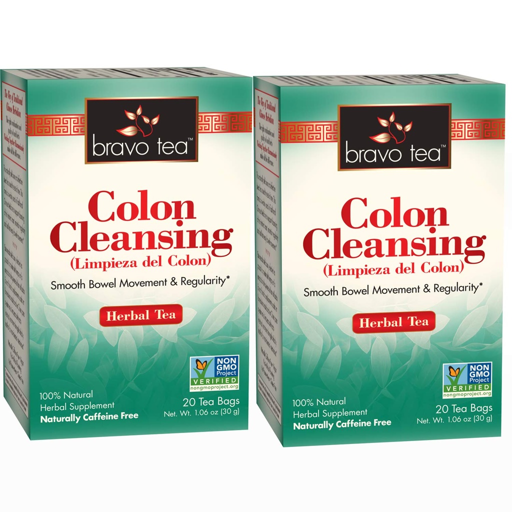Bravo Colon Herbata Oczyszczanie Herbal Kofeina Darmowe, 20 Torby Herbata, 2 Hrabia