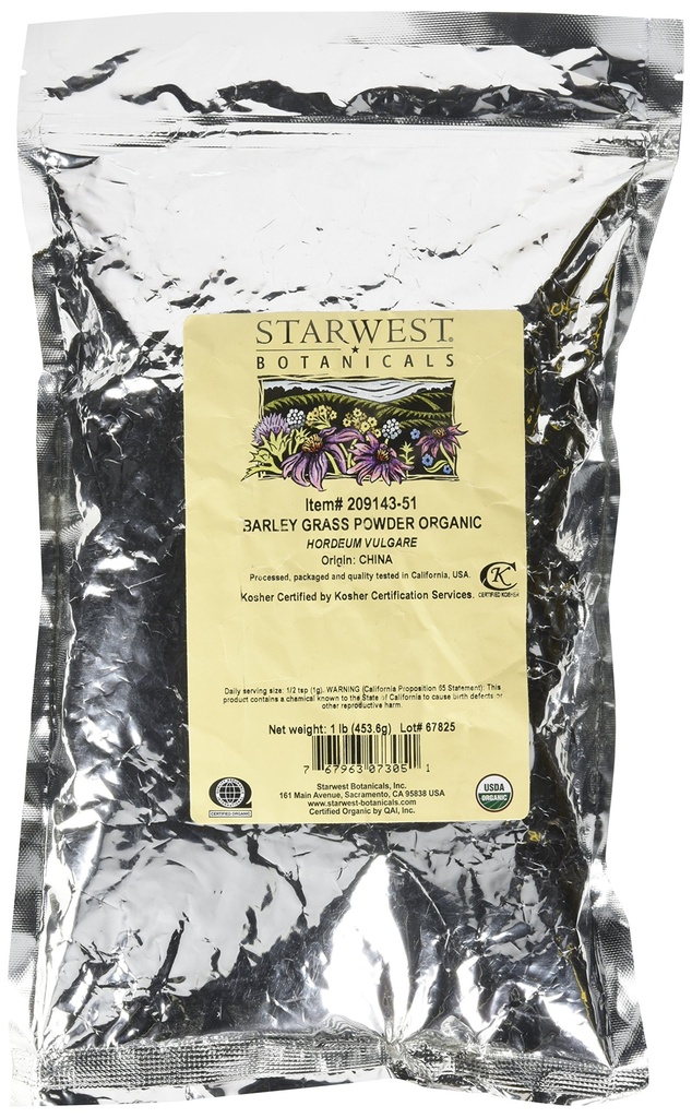 Najstarsze Botaniki Organic Barley Grass Powder, 1 funt