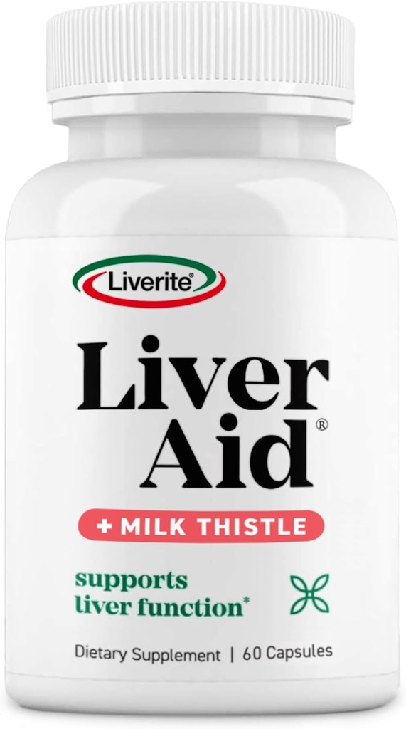 LIVERITE Leśnictwo Pomoc z mlekiem Ostrze 60 Kapsułki, Wsparcie dla wątroby, Czystość wątroby, Pielęgnacja wątroby, Czynność wątroby, Energia