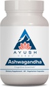 Ayush Herbs Ashwagandha Kapsułki - Ashwagandha dla mężczyzn i kobiet, suplementy Ashwagandha, Pure Ashwagandha Root Powder for Stress, 500mg na pigułkę - 60 Kapsułki wegetariańskie (1 Hrabia)