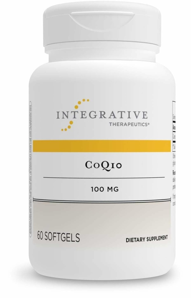 Terapia integracyjna CoQ10 (100 mg) - Energia komórkowa, Heart & Brain Health Supplement dla dorosłych * - 60 Softgels (60 Servings)