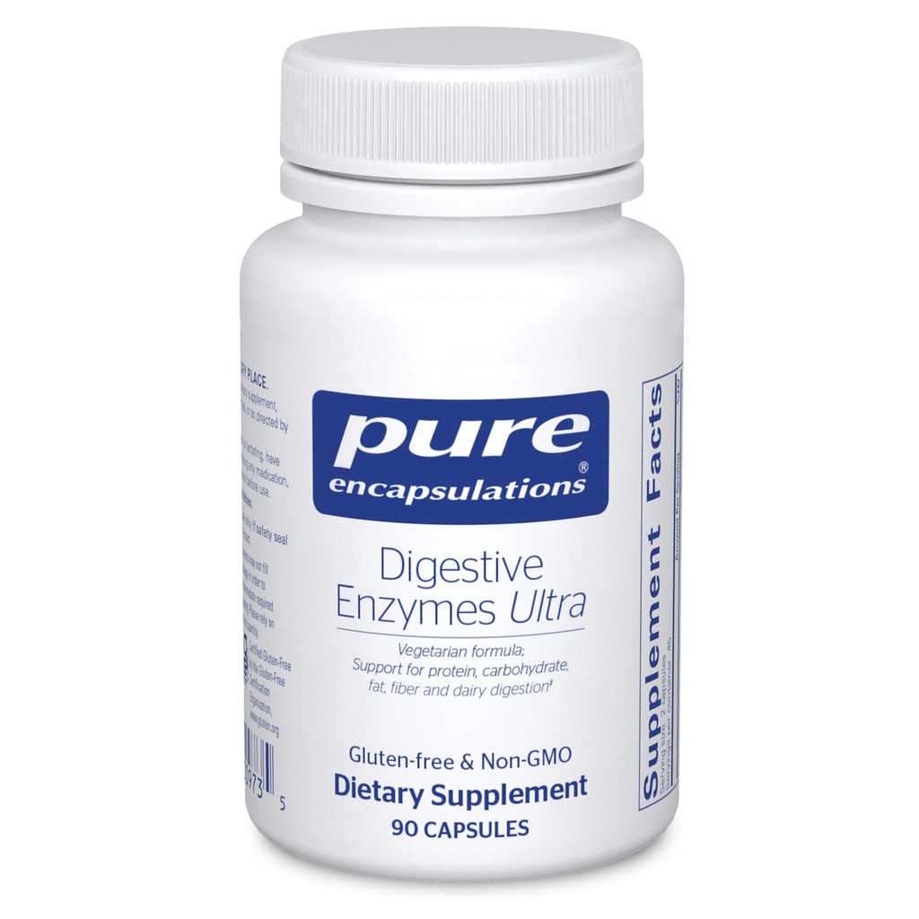 Pure Encapsulations Digestive Enzymes Ultra - Vegetarian Digestive Enzyme Supplement to Support Protein, Carb, Fiber, and Dairy Destination * - 90 kapsułki