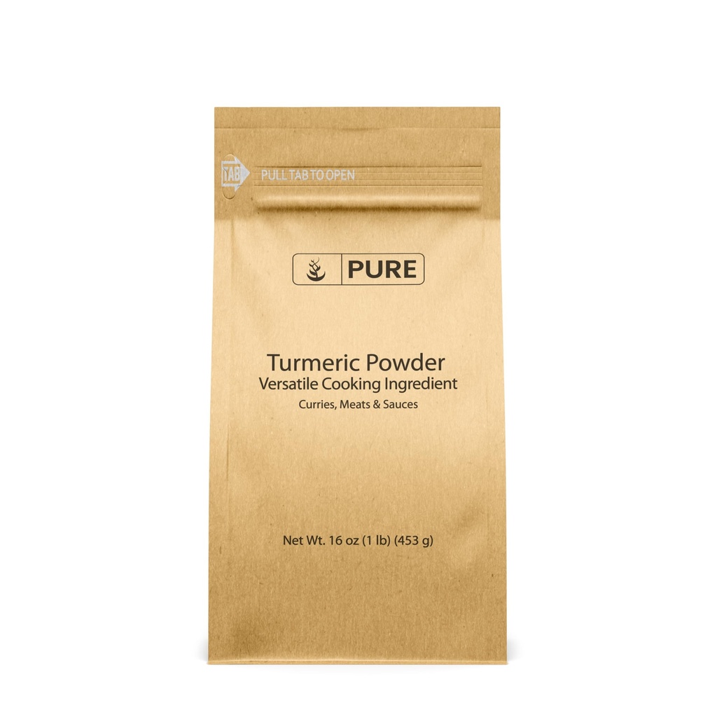 Pure Original Ingredients Turmeric Powder (1 lb), Food Grade, Naturalny, Spicy Flavor, Curry, Ryż, Eco- Friendly