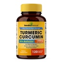 SANDHUHERBALS Organic Turmeric Curcumin 120 Capsules with Bioperine Black Pepper Extract Supplement | 1500mg with 95% Curcuminoids | Immune Support