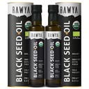 RAWYA Black Seed Oil - Organic Cold Pressed Nigella Sativa - Turecki Pochodzenie - USDA Organic - Natural Supplement - Black Cmin Seed Oil - Rich Flavor & High Concentration - 250 ml Butelka szklana - 2 Pack