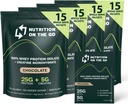 Nutrition On The Go Whey Protein Isolate Pakiety z Creatine - 25g Protein + 5g Creatine - Single- Serve Travel Protein Powder - Czekolada (60- Pack)
