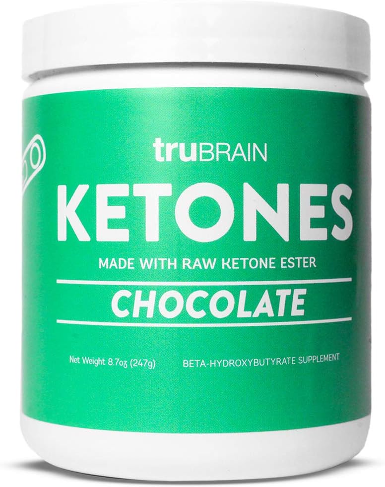 TruBrain Ketones - Ketone Ester + BHB Exogenous Ketones 124; Wspomaga energię, koncentrację i ketozę 124; Suplement Keto Diet Nex124; Booster mózgu (Czekolada)