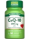 Nature 's Truth CoQ10 200mg Softgels 124; 50 Count 124; Enhanced Absorption Supplement Agregat 124; Plus Black Pepper Extract 124; Non-GMO, Gluten Free