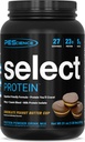 Pescience Select Protein Powder, serwatka i mieszanka kazeiny, czysty proszek białkowy dla kobiet i mężczyzn, niskie kalorie, niskie węglowodany, Keto Friendly, Gluten Free - Czekolada Peanut Butter Cup - 27 Słupki